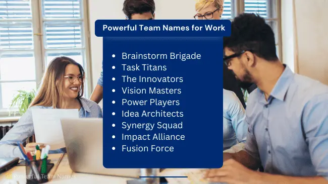 Powerful Team Names for Work