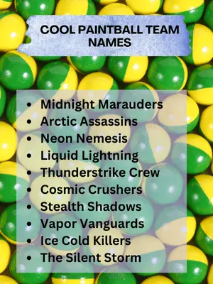 Cool Paintball Team Names