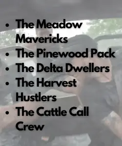 Country Lifestyle Redneck Team Names