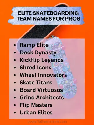 Elite Skateboarding Team Names for Pros