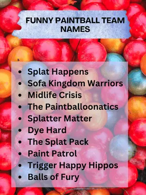 Funny Paintball Team Names