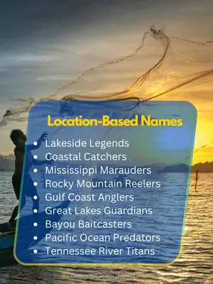 Location-Based fishing team Names