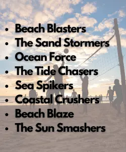 Beach Volleyball Team Names