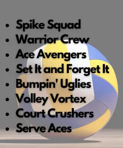 Best Volleyball Team Names