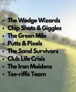 Clever Golf Team Names