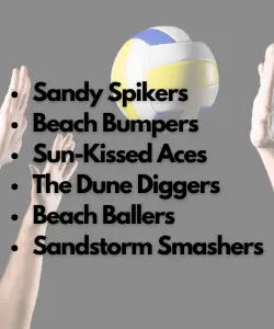 Sand Volleyball Team Names